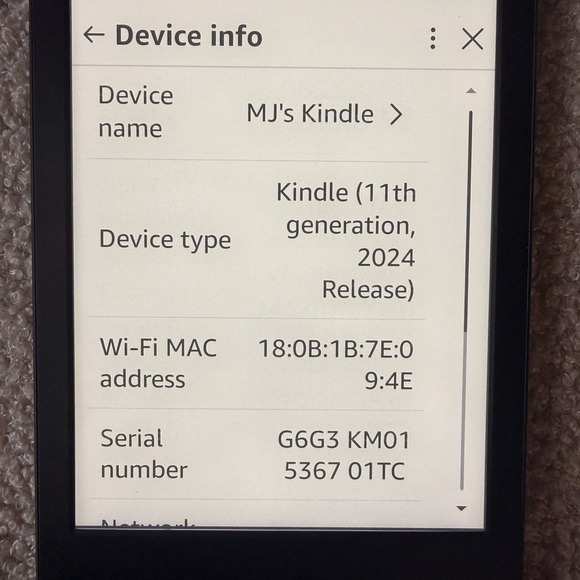 Black eBook Reader Tablet - Kindle - Picture 4 of 4